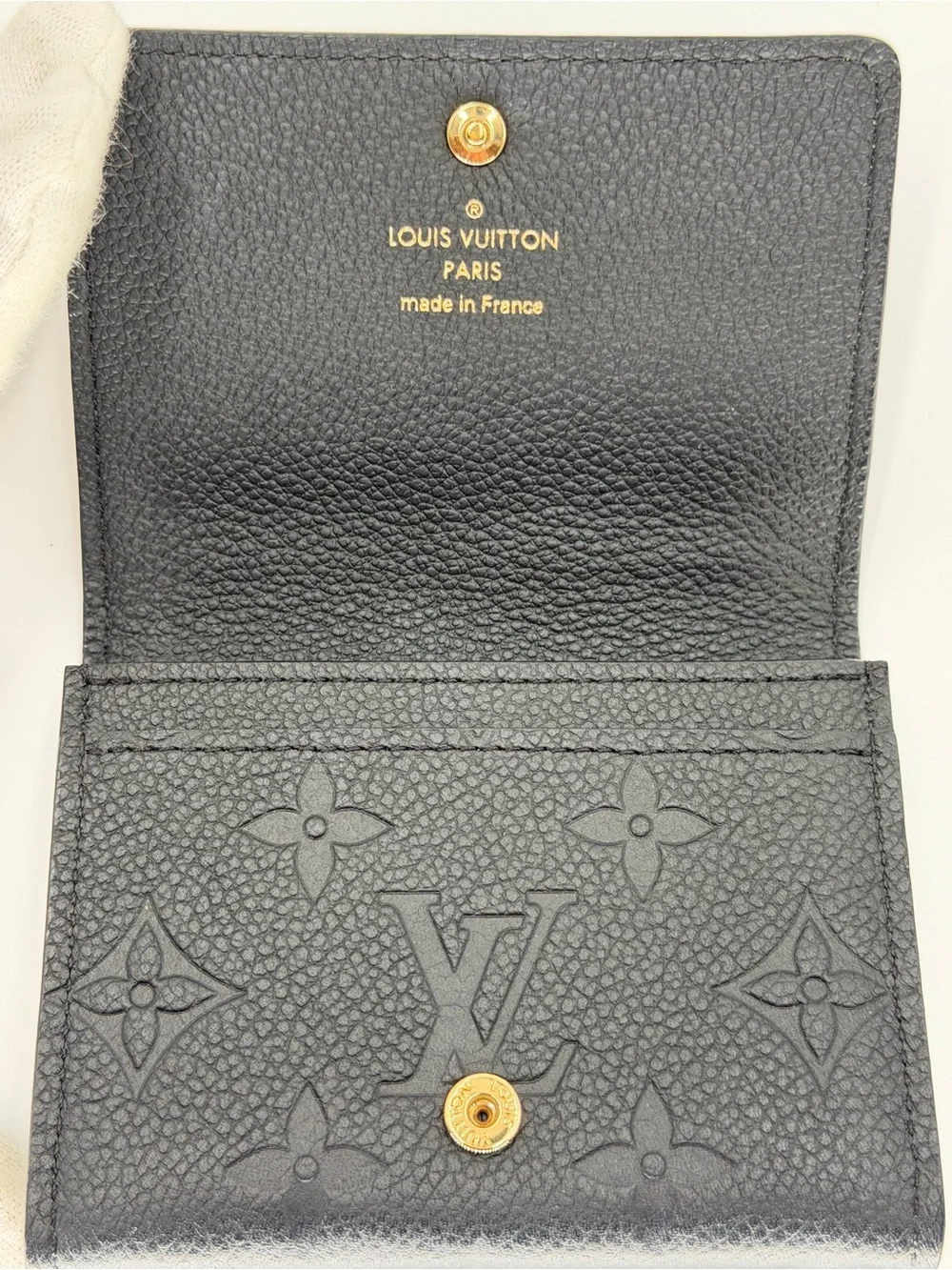 🖤LV Rank A Black Empriente Monogram Envelope Card Holder Full Set w/Entrupy COA🖤 - Picture 4 of 15